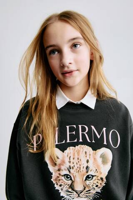 H&M Толстовка с принтом, черный