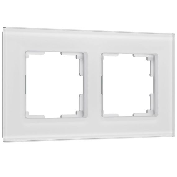 Рамка Werkel Senso на 2 поста белый стекло soft-touch W0023101 4690389200359