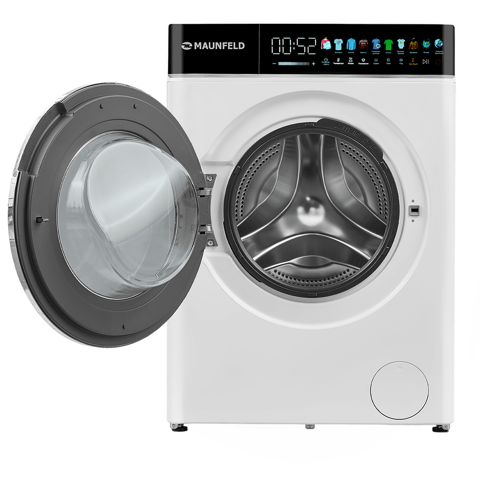Стиральная машина MAUNFELD MFWM129WH05 9 кг. с прямым приводом, озонированием, инвертором и паром
