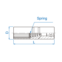Головка свечная двенадцатигранная 3/8&quot;, 14 мм, пружинный фиксатор KING TONY 36A014