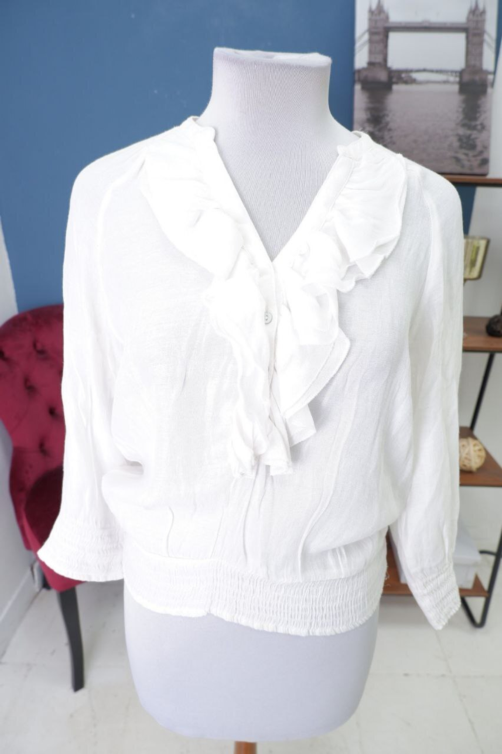 Блузка Zara светлая 42 размер