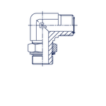Штуцер FH90 D25 ORFS 1.7/16 - BSP 3/4