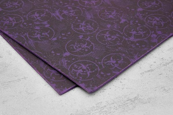 Kydex Toxic Skull black/purple 2,03мм, лист 300x200мм
