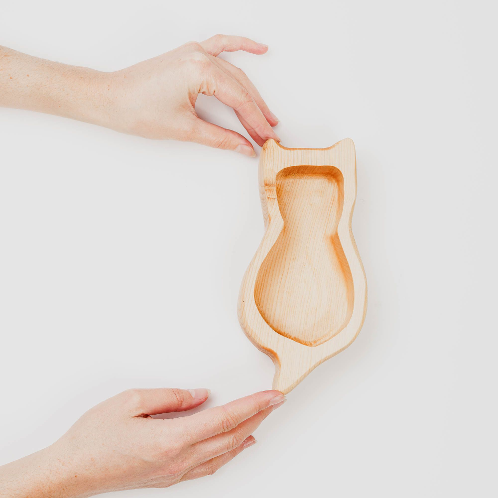 Менажница "Котик" из Сибирского кедра