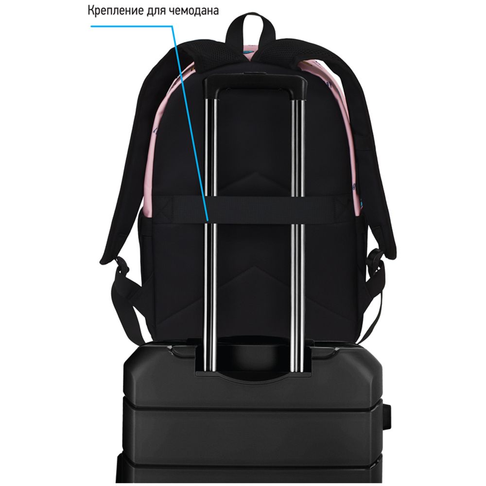 Рюкзак Berlingo Casual Happy pink 39,5*27*13см, 500 гр., 1отд. 3карм, уплотненная спинка