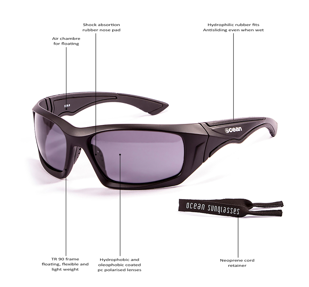 очки для парусного спорта Antigua Черные Матовые Темно-серые линзы. Характеристики