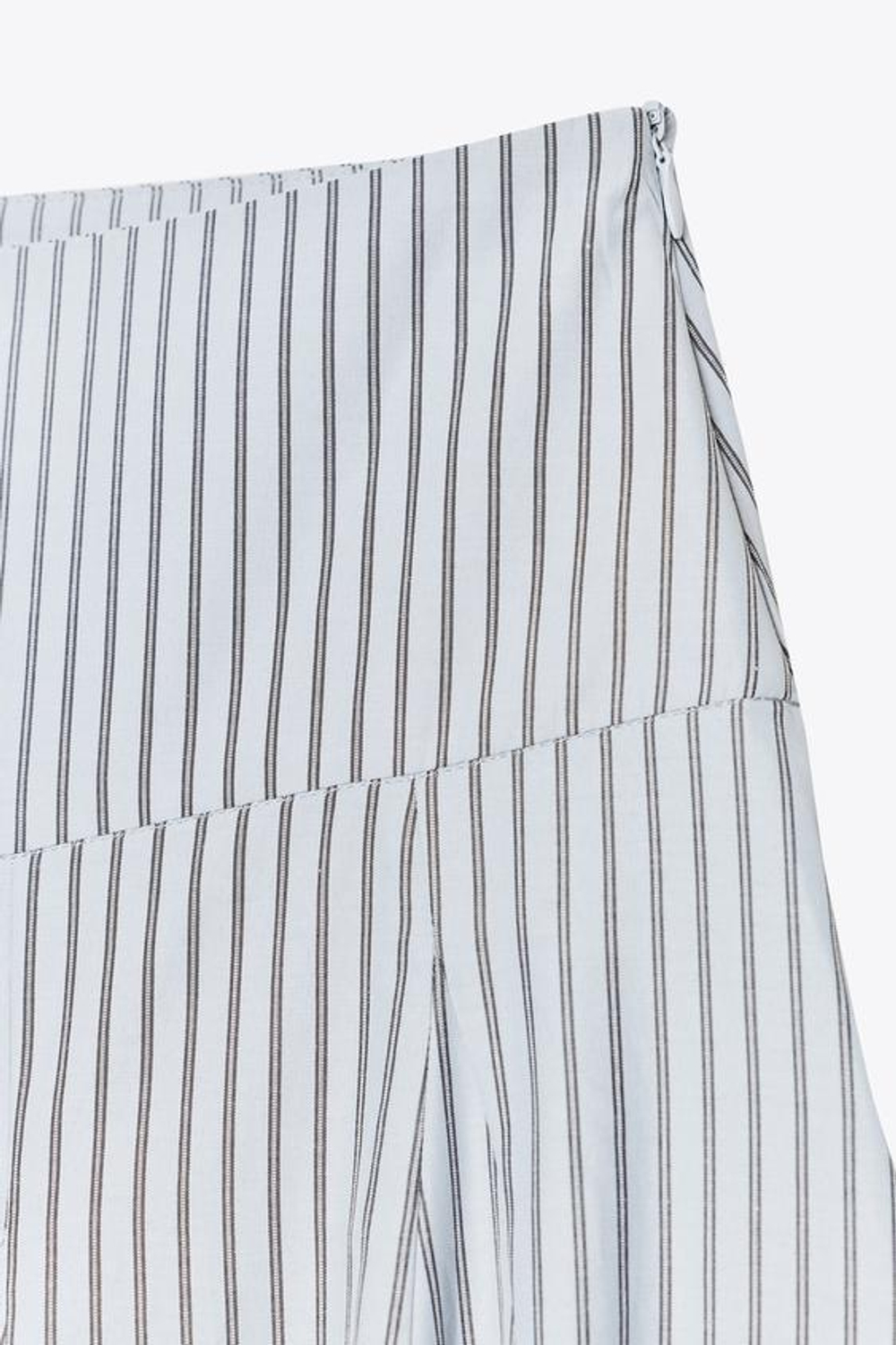 ZARA ЮБКА МИДИ В ПОЛОСКУ, СЕРО-СИНИЙ