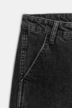 ZARA ДЖИНСЫ-КЮЛОТЫ Z1975 С ВЫСОКОЙ ПОСАДКОЙ, ЧЕРНЫЙ