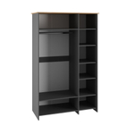 Шкаф для одежды распашной с полками и штангой Дуб крафт золотой/Белый 183,4х52,3х210 см