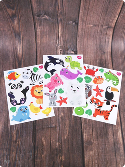 Набор наклеек для детей, стикеры с милыми животными