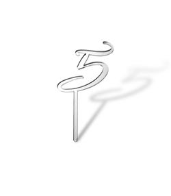 Топпер на ножке Цифра 5 акрил, 5см