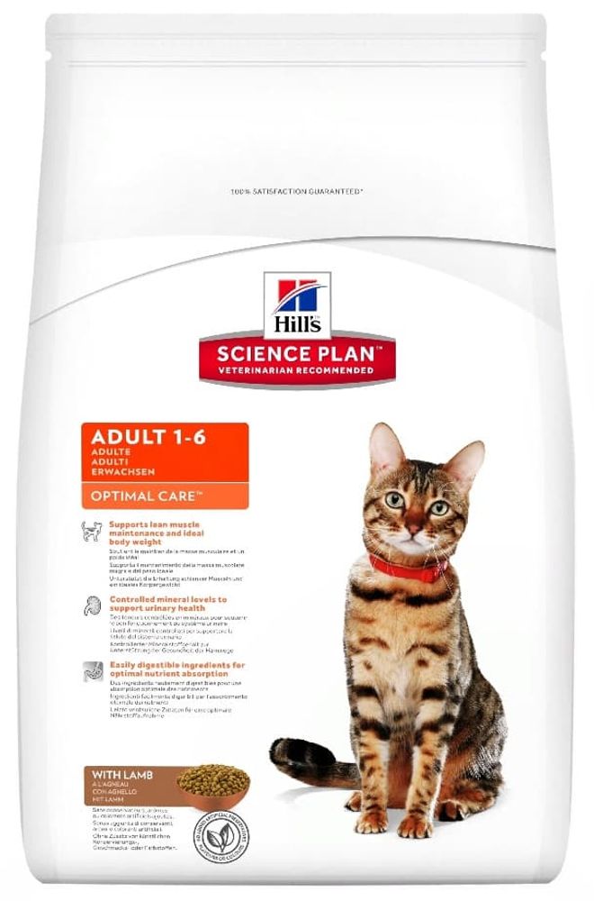 Hill's SP Optimal Care 400г сухой корм для кошек с ягненком Hill's SP Optimal Care 400г сухой корм для кошек с ягненком