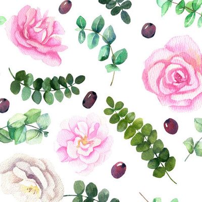 розы и веточки