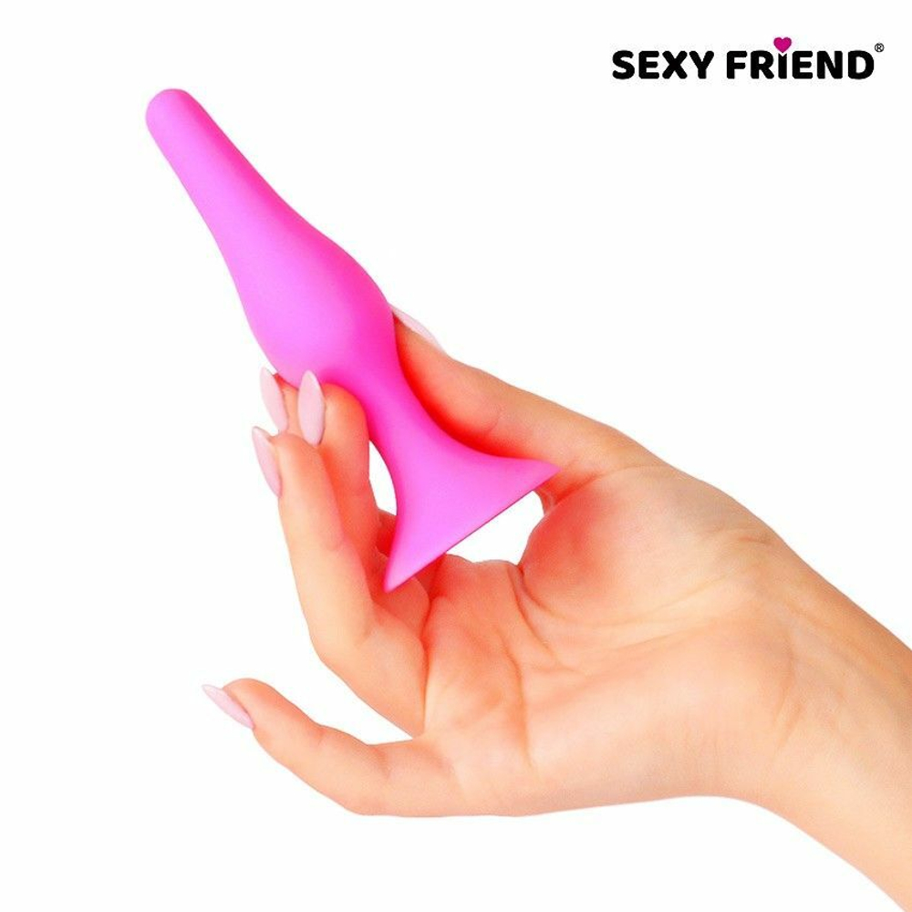 Ярко-розовая анальная втулка - 10 см. (Цвет: ярко-розовый)