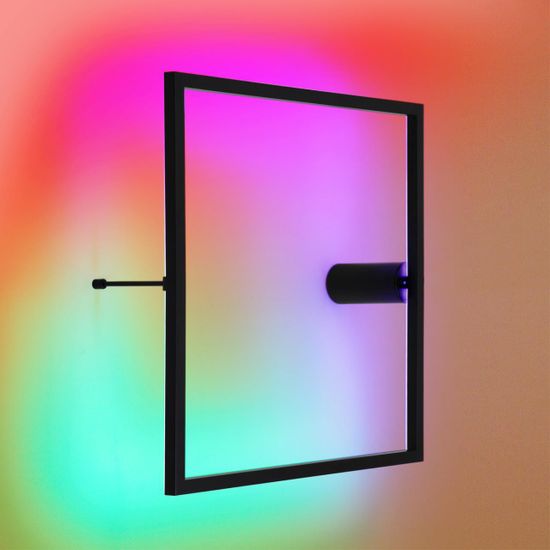 4385/24WL HIGHTECH ODL23 309 черный/металл Настенный светильник IP20 RGB динамическая подсветка ПДУ в комплекте LED 24W 3000K OMEN