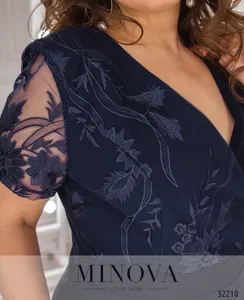 Платье 358-1-синий Minova