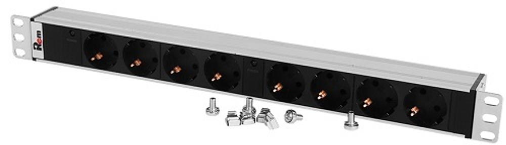 Блок розеток 19", 8 розеток ЦМО R-32-8S-I-440-K