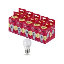 Лампа светодиодная ЭРА RED LINE LED P45-10W-827-E27 R E27 / Е27 10 Вт шар теплый белый свет | Лампы cветодиодные Шар (G/P)