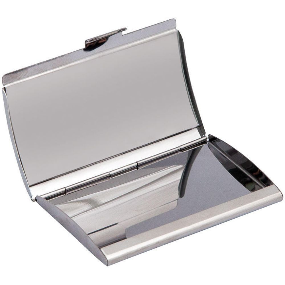 Визитница Delucci металлическая, матовая глянцевая, подар. упаковка