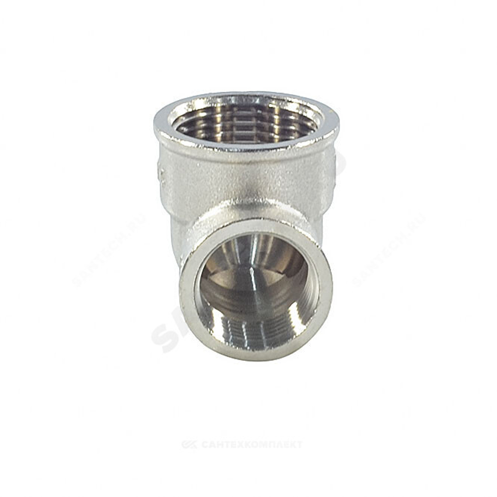Угольник латунь никель переходной Ду 25х20 (1"х3/4") ВР/ВР SantechSystems