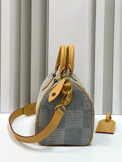 Сумка Louis Vuitton Speedy с плечевым ремнём синий