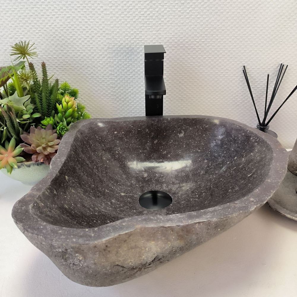 Раковина из речного камня RS63330 (41*40*14) 0122