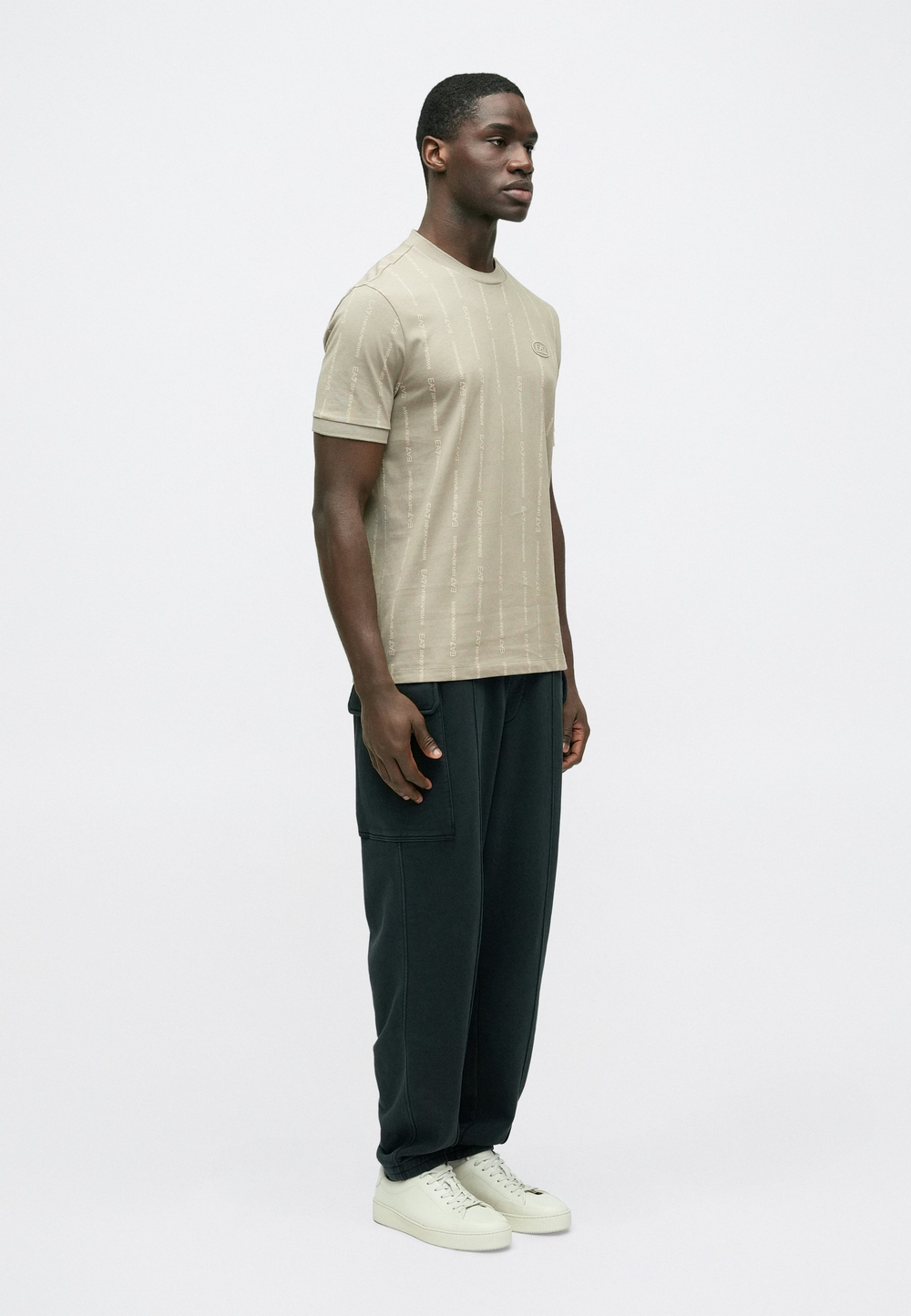 EA7 Emporio Armani UNISEX - Футболка с принтом - жареный кешью/необычный перегной/песок