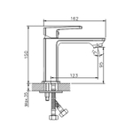 Смеситель для раковины 35к HB10176 HAIBA с/отв п/шпильку^