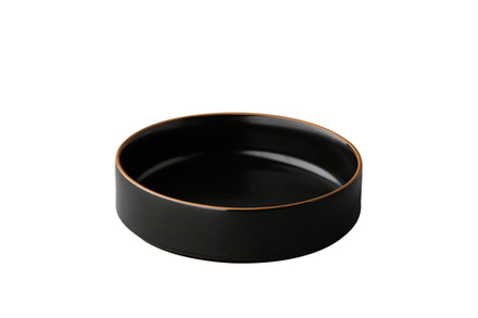Тарелка глубокая с вертикальным бортом 15 см, h 4 см, цвет черный, Japan