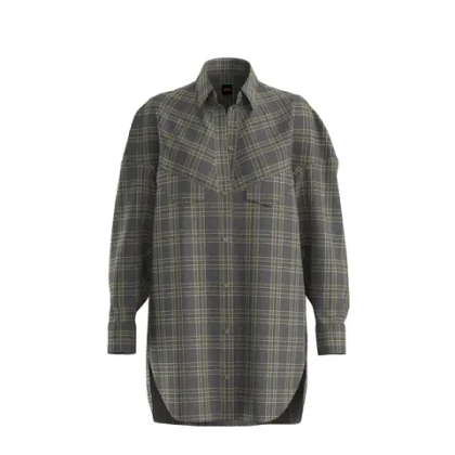BOSS Рубашка oversized с добавлением металлизированной нити