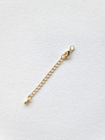 0329-з Карабин 10мм с удлинителем "капля" 5см, позолота