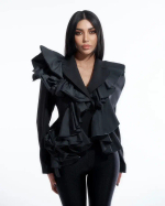 Жакет укороченный с воланами