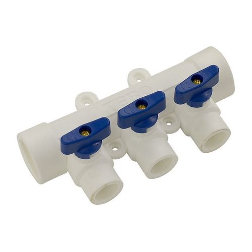 Коллектор полипропиленовый 25х20 мм универсальный 3 выхода TEBO