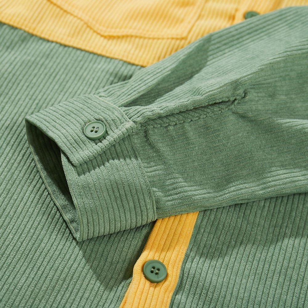 Рубашка YMKASHIX Velvet Button Зеленая