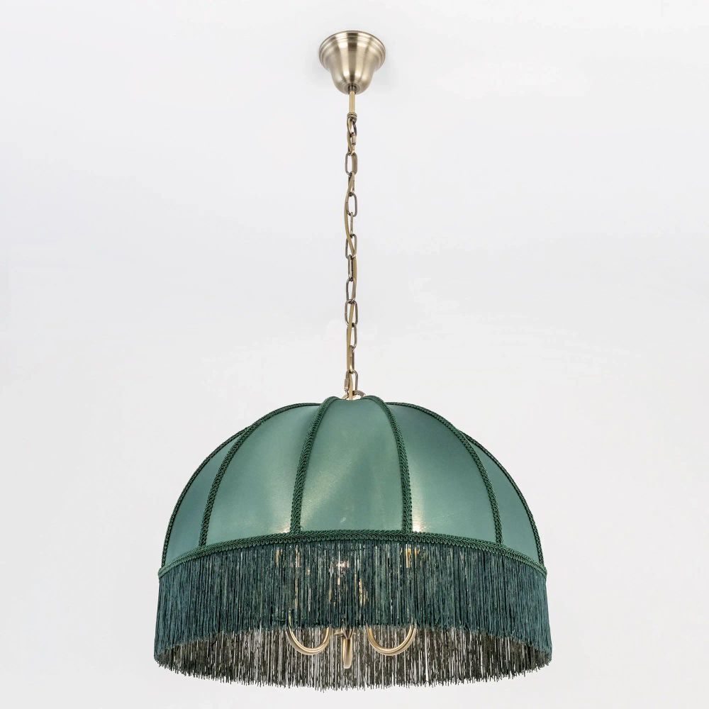 Citilux Базель CL407132 Люстра подвесная с зелёным абажуром