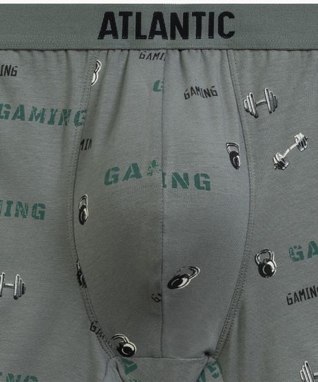 Трусы мужские боксеры (3шт), Atlantic 3MH-223, хлопок, черный + черный + светлый хаки