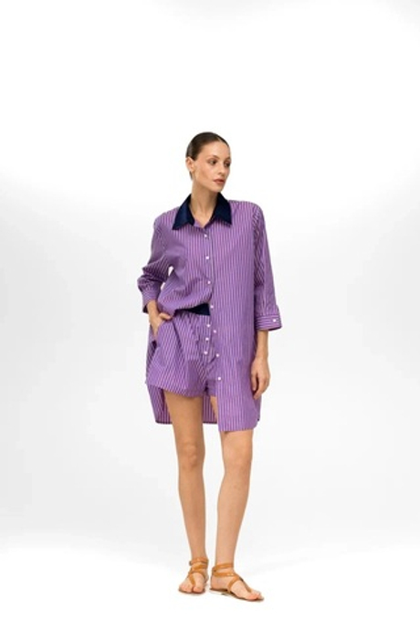 Костюм из хлопка в полоску