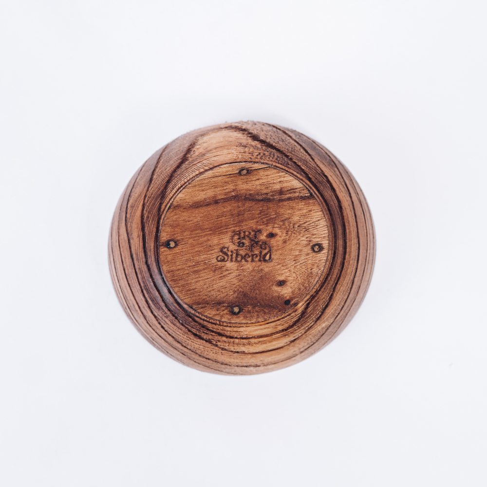 Деревянная текстурированная чаша-тарелка Art of Siberia из дерева вяз. T50
