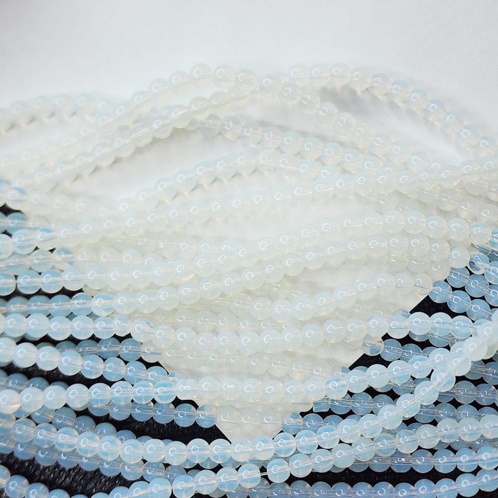 Опалит, стекло, лунный камень имитация, р-р 4мм, цена за нить 33см