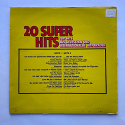 Винтажная виниловая пластинка LP Сборник Эстрады 20 Vocal Super Hits (Germany 1977)