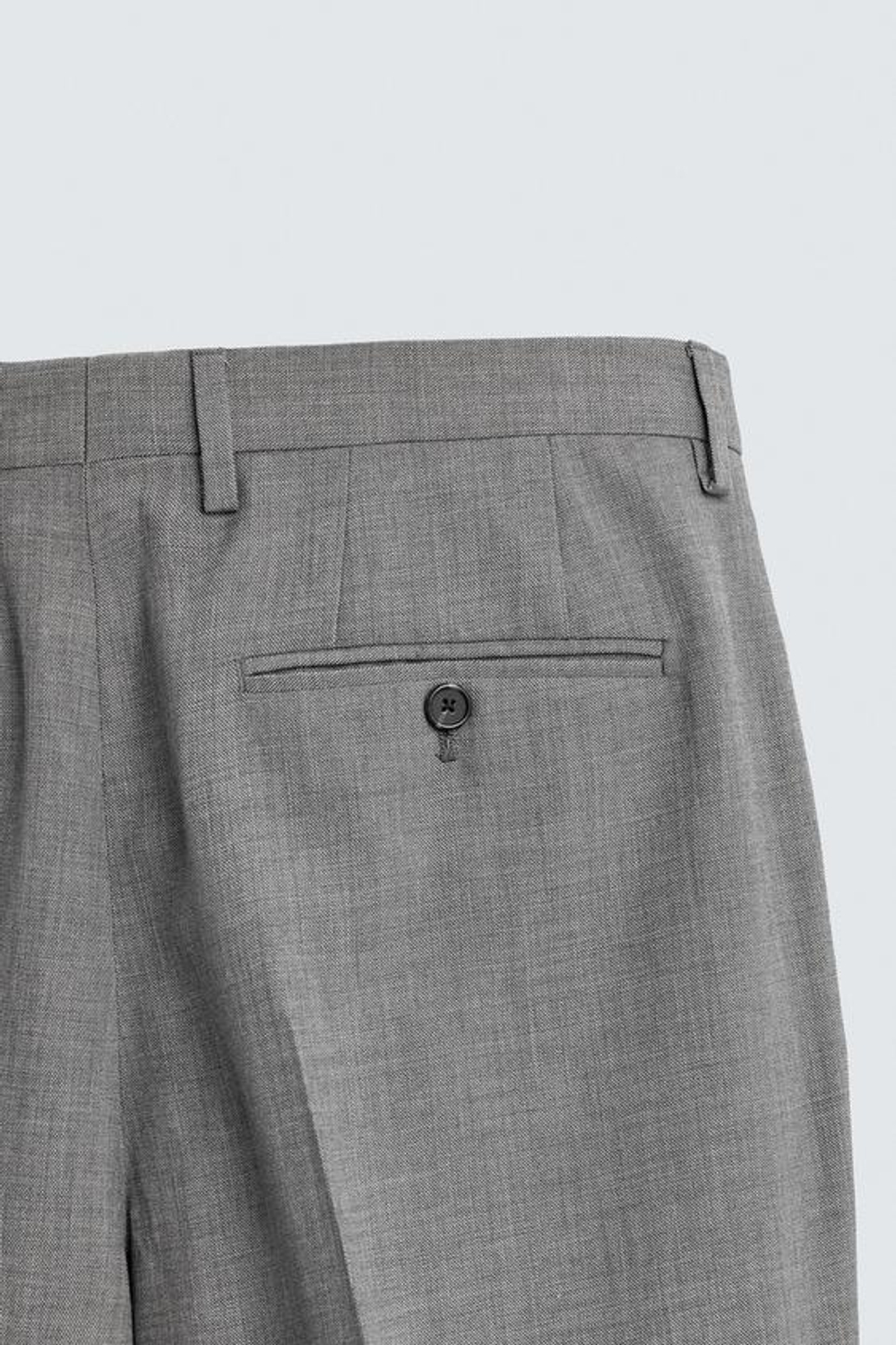 ZARA КОСТЮМНЫЕ БРЮКИ SLIM FIT ИЗ РЕЛЬЕФНОЙ ТКАНИ, СЕРЫЙ