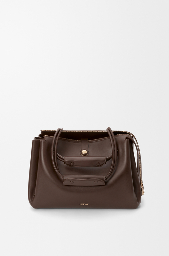 Loewe Большая сумка Madrid из мягкой телячьей кожи, темно-каштановый