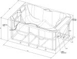 Минибассейн Мишель Silver 205х155 белый