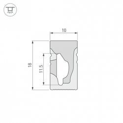 Короб накладной гибкий Arlight WPH 040269