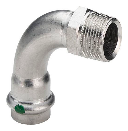 Угольник Viega Sanpress Inox 22х3/4" НР с SC-Contur нерж. сталь (серия 2314) арт. 436926