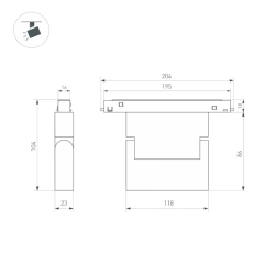 Светильник MAG-ORIENT-LASER-FOLD-S195-6W Warm3000 (WH, 30 deg, 48V, DALI) (Arlight, IP20 Металл, 5 лет) 035863