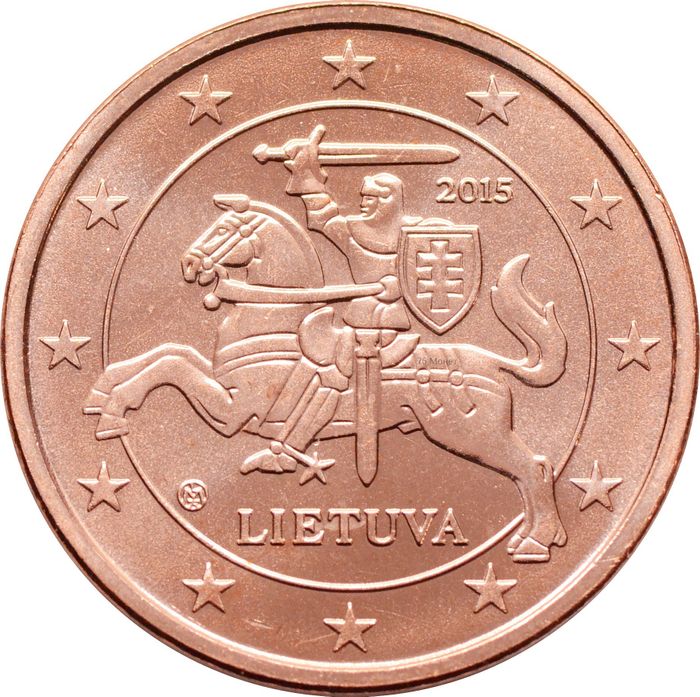5 евроцентов 2015 Литва (5 euro cent)