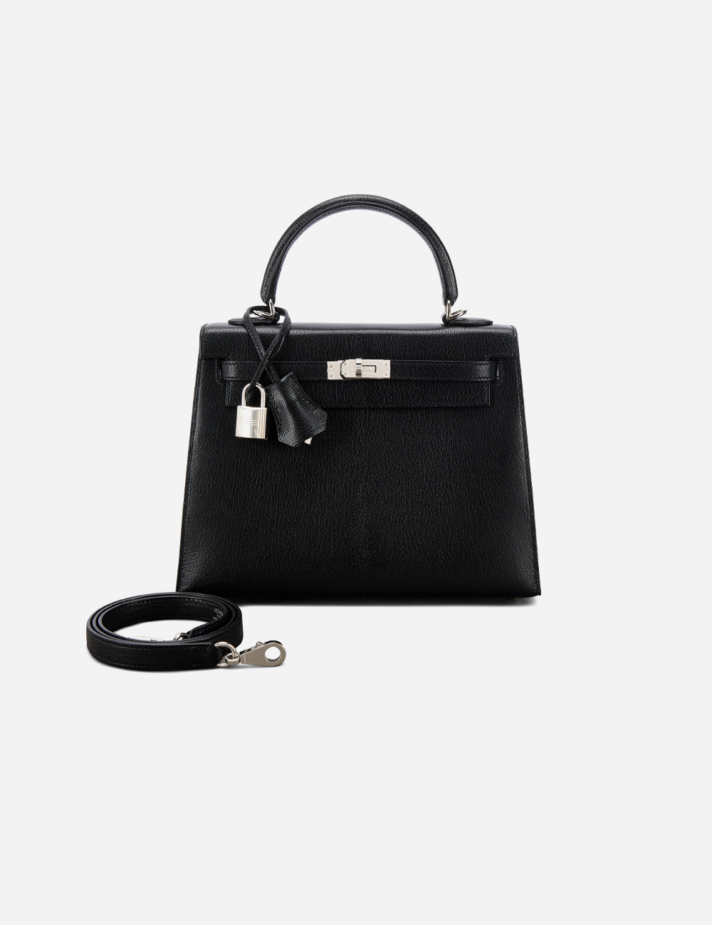 Сумка Hermes Chèvre Chamkila Kelly 25 Palladium Hardware "Black"