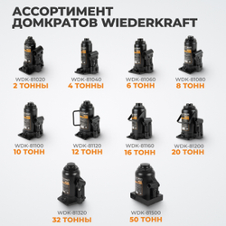 WDK-81020 Домкрат бутылочный, г/п 2 т, 150-320 мм