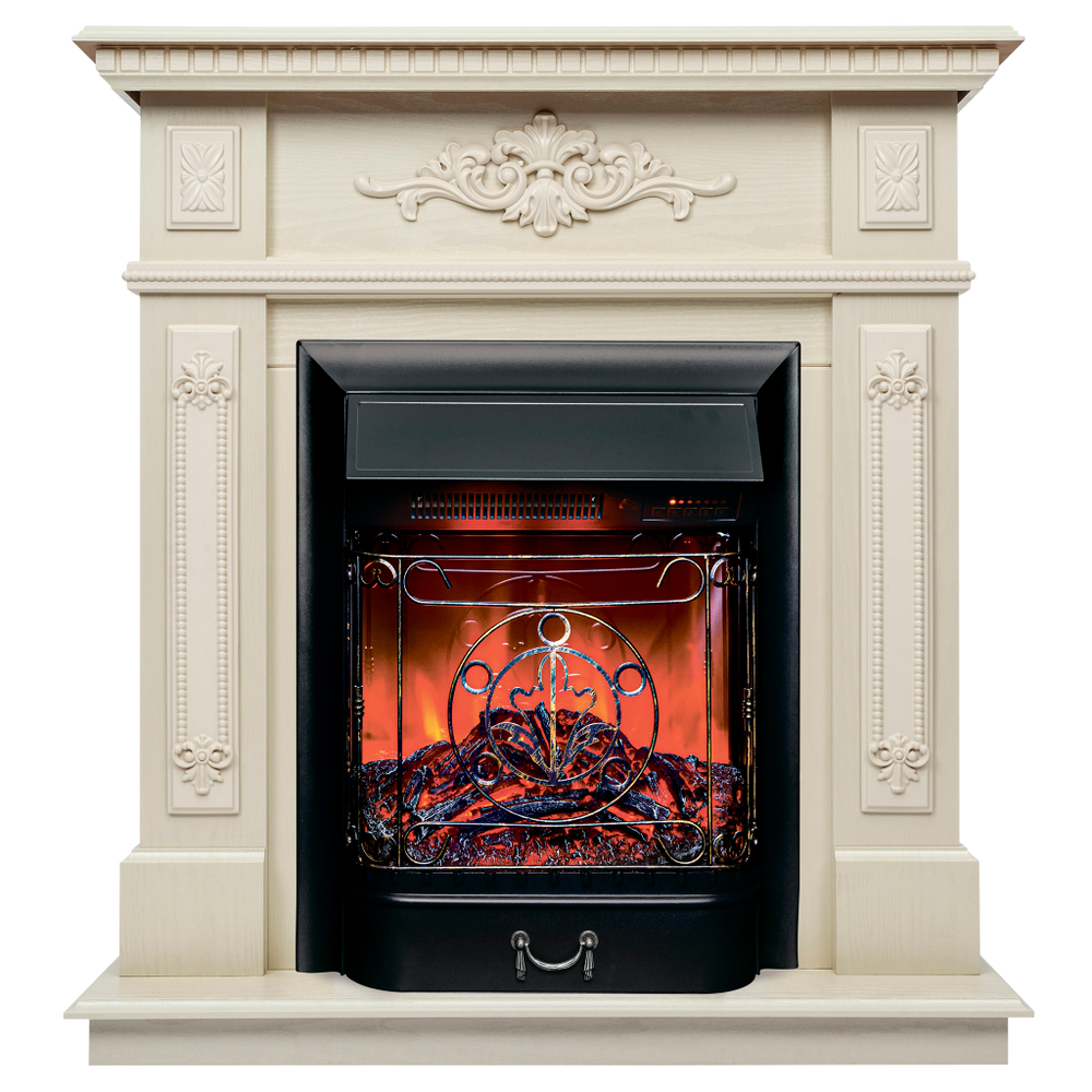Каминокомплект Real Flame Lilian WT с очагом Majestic Lux Black RC